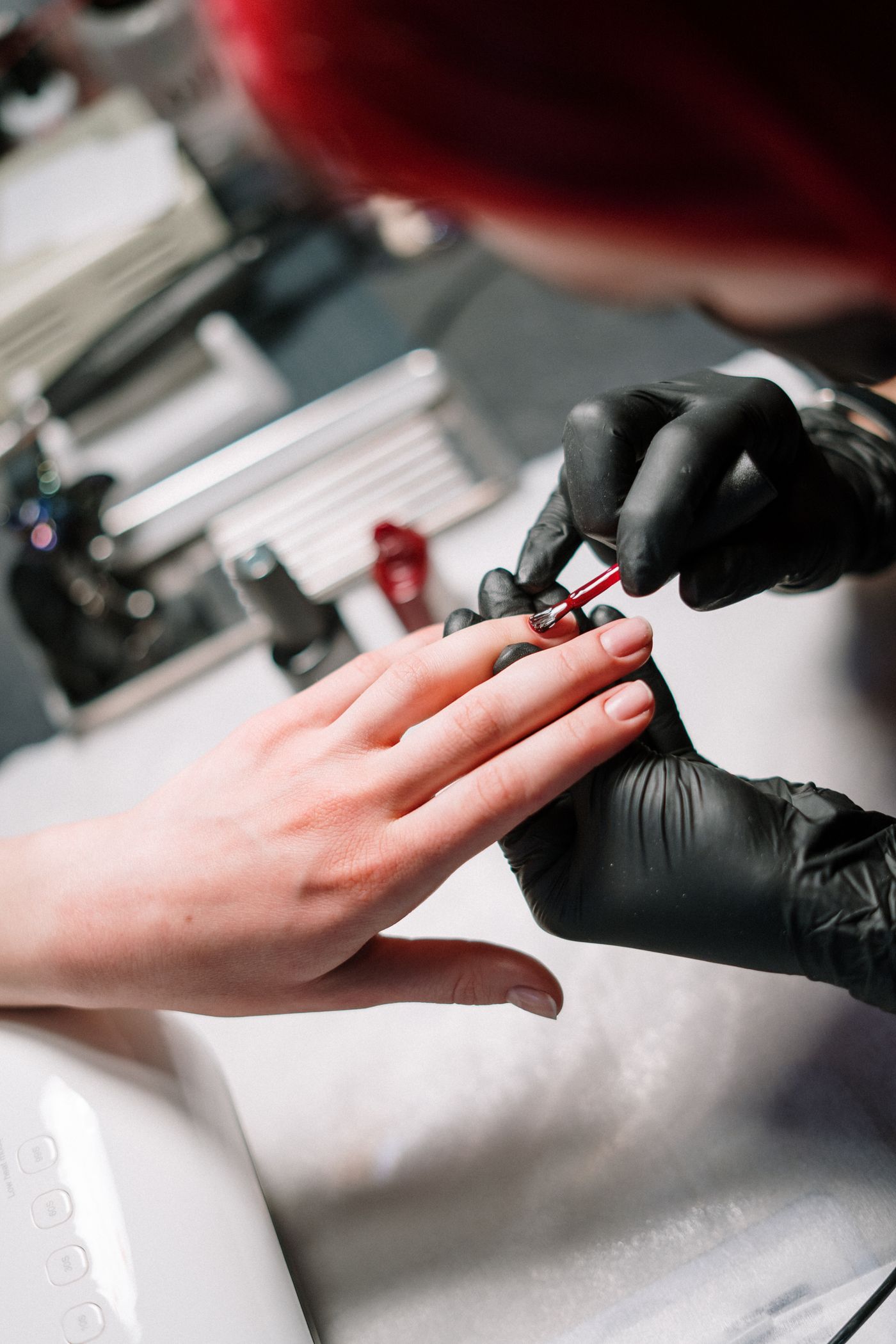 Aplicação de alongamento em gel
